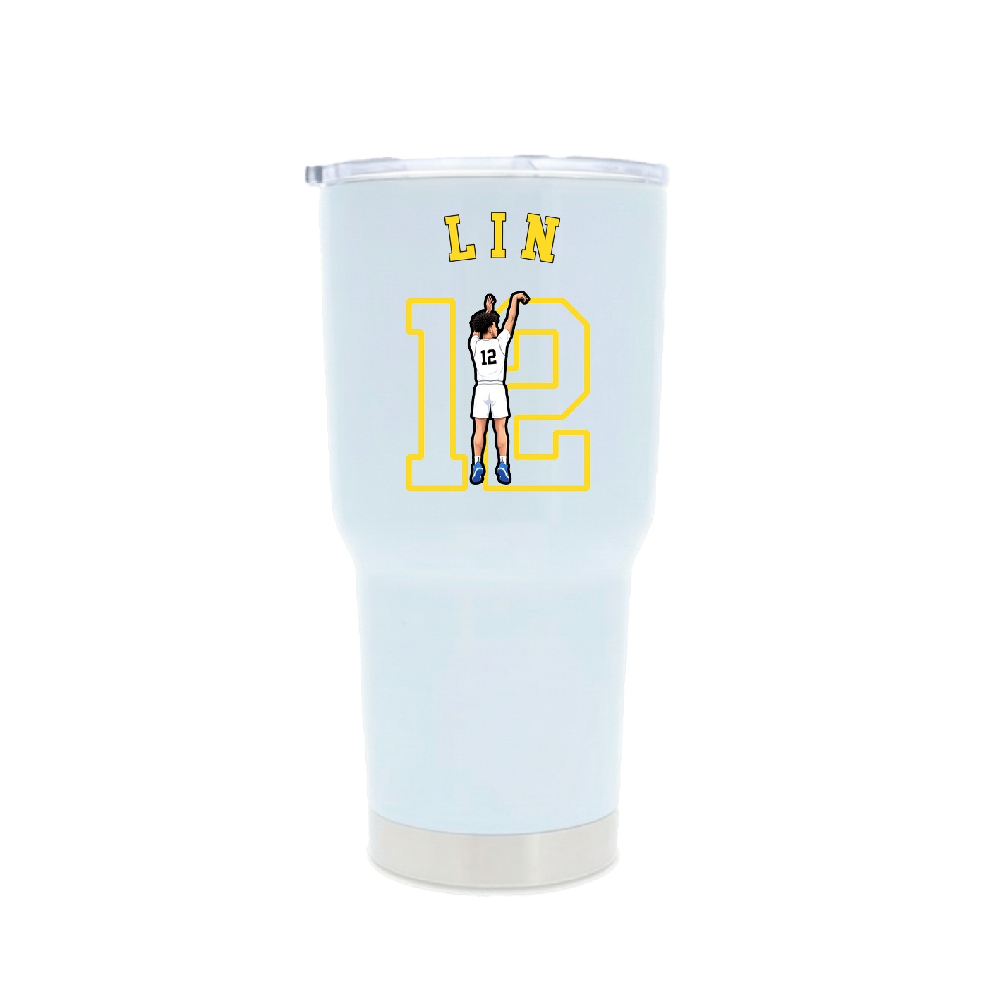 30oz Stainless Steel Tumbler — Shirsey Arch in White