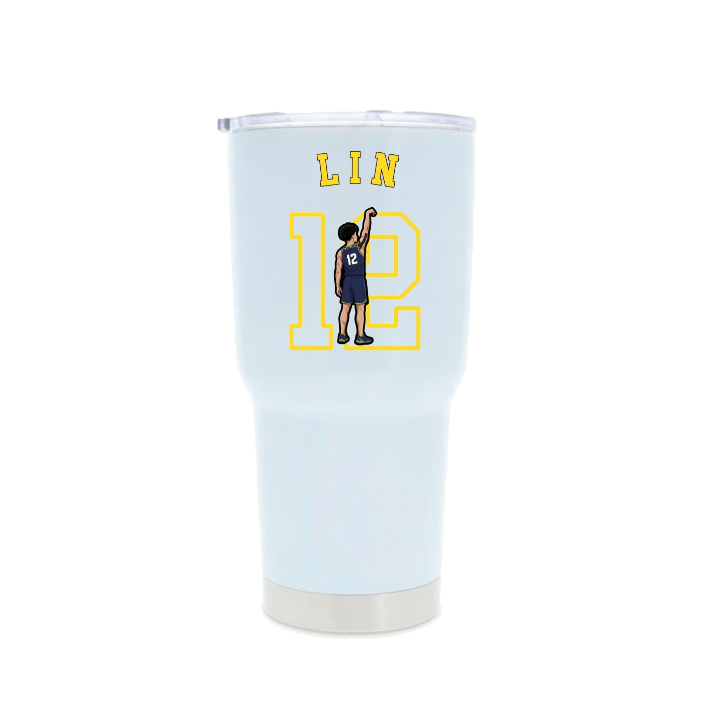 30oz Stainless Steel Tumbler — Shirsey Arch in White