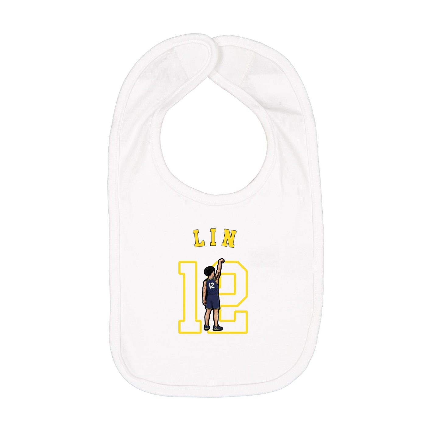 Infant Bib — Shirsey Arch in White