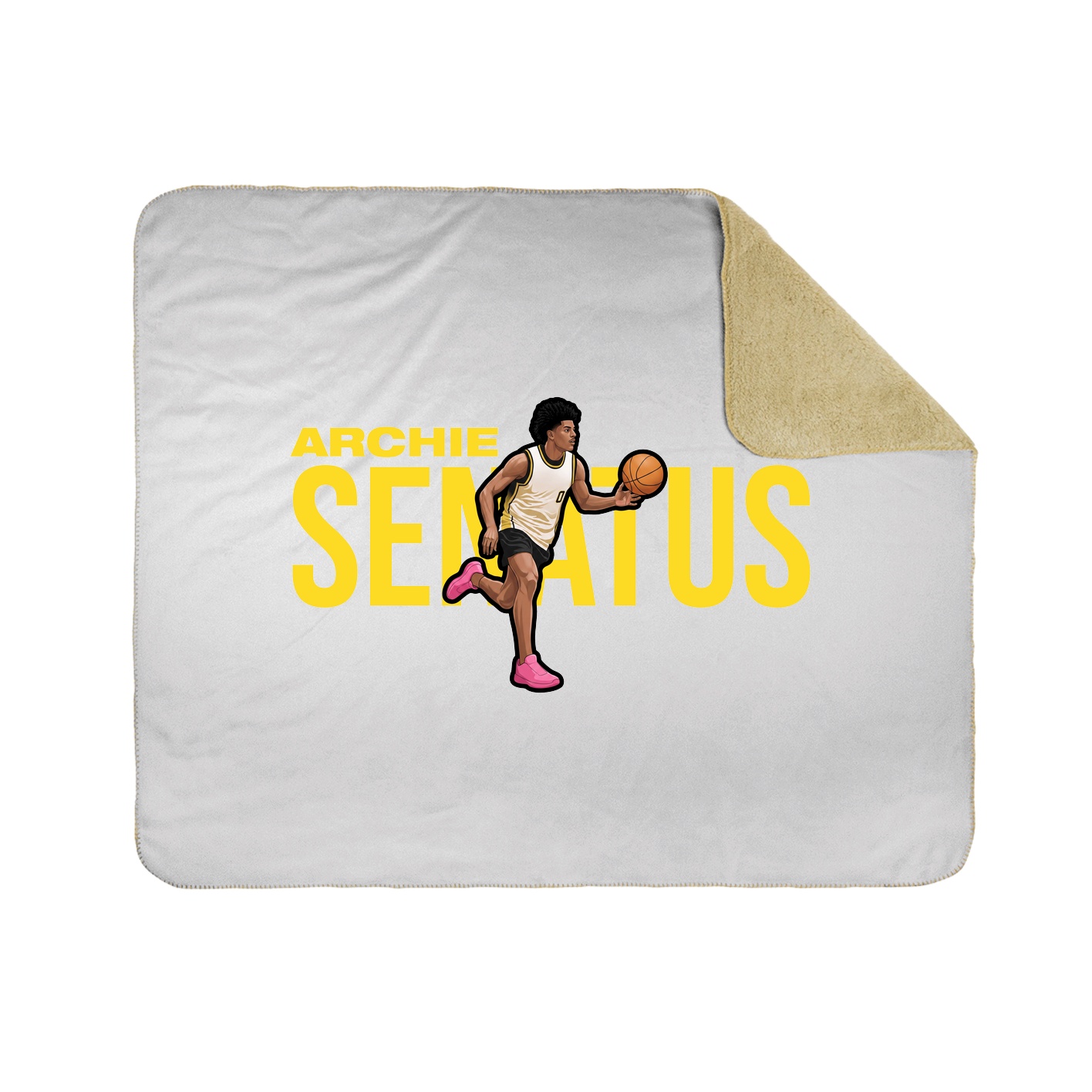 Throw Blanket — Player Name in White