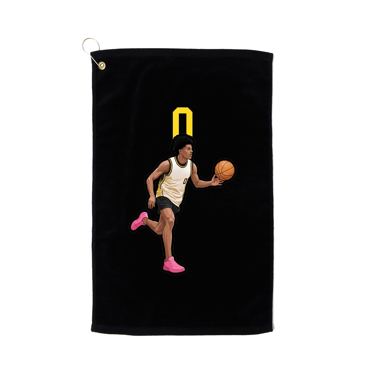 Golf Towel — Number Top in Black