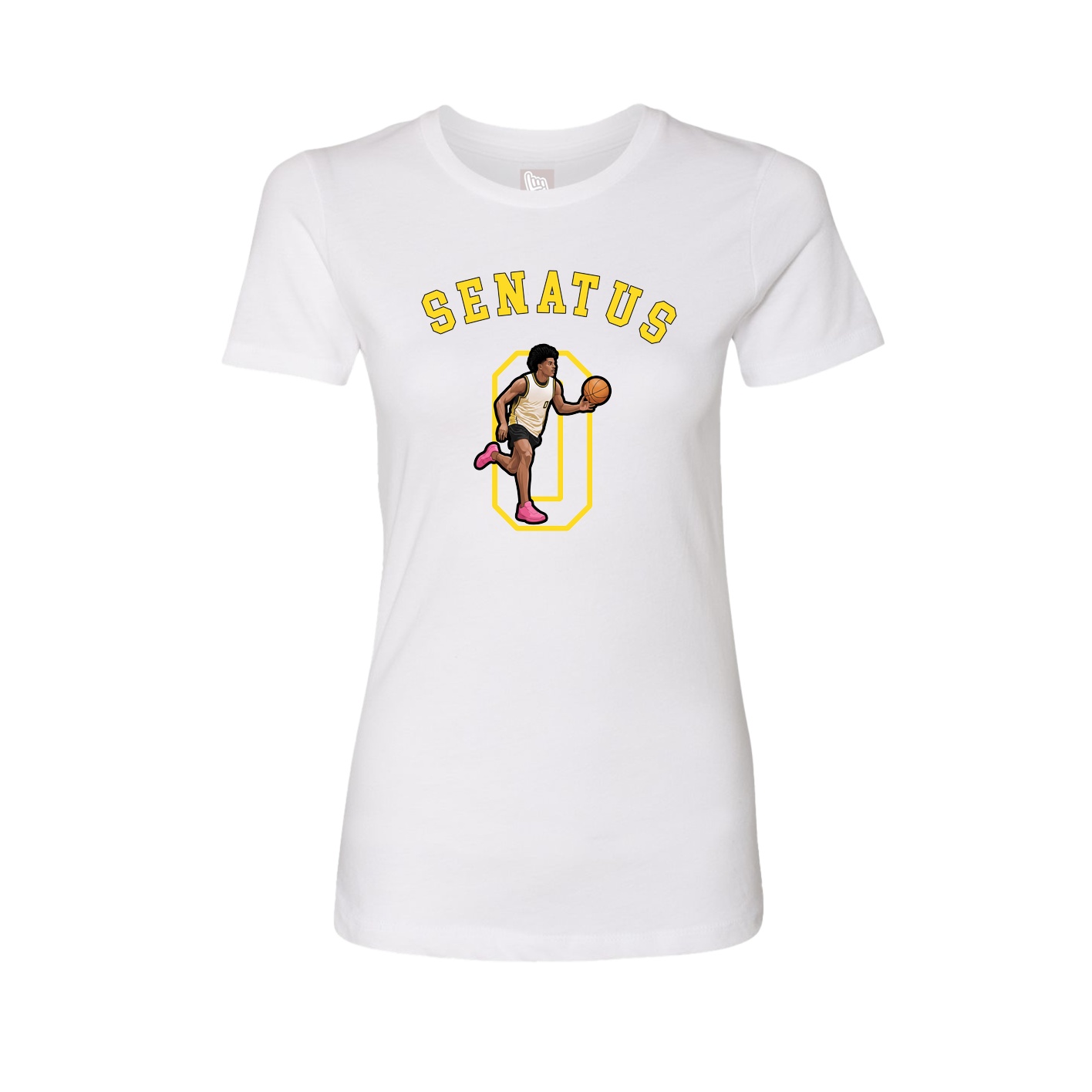 Fitted Women's Tee — Shirsey Arch in White