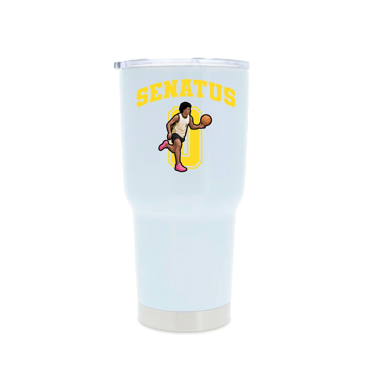 30oz Stainless Steel Tumbler — Number in White