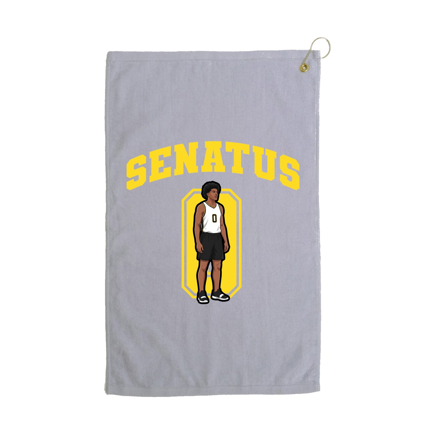 Golf Towel — Number in Grey