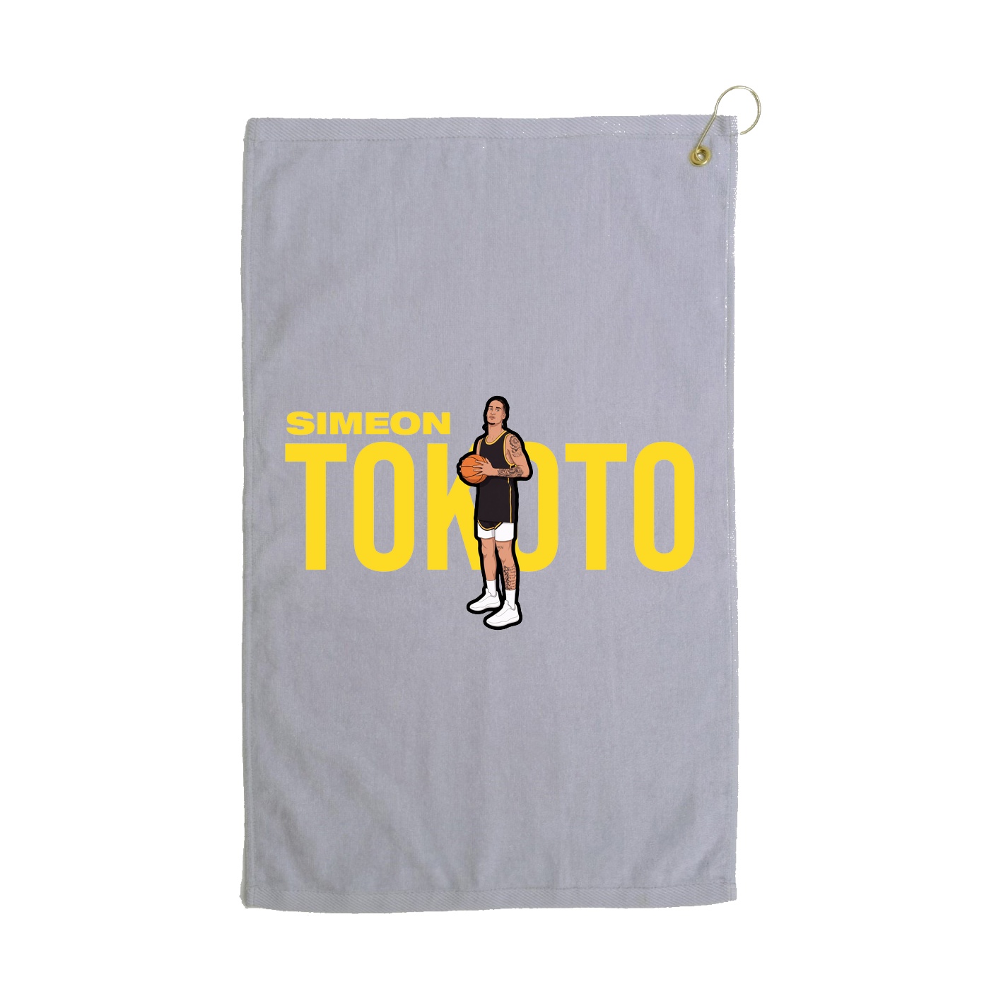 Golf Towel — Player Name in Grey