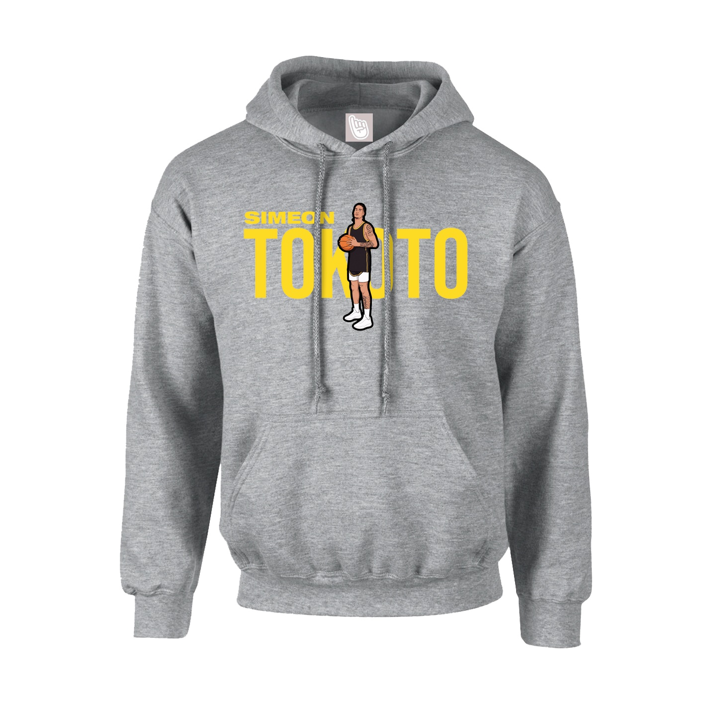 Youth Hoodie — Player Name in Grey