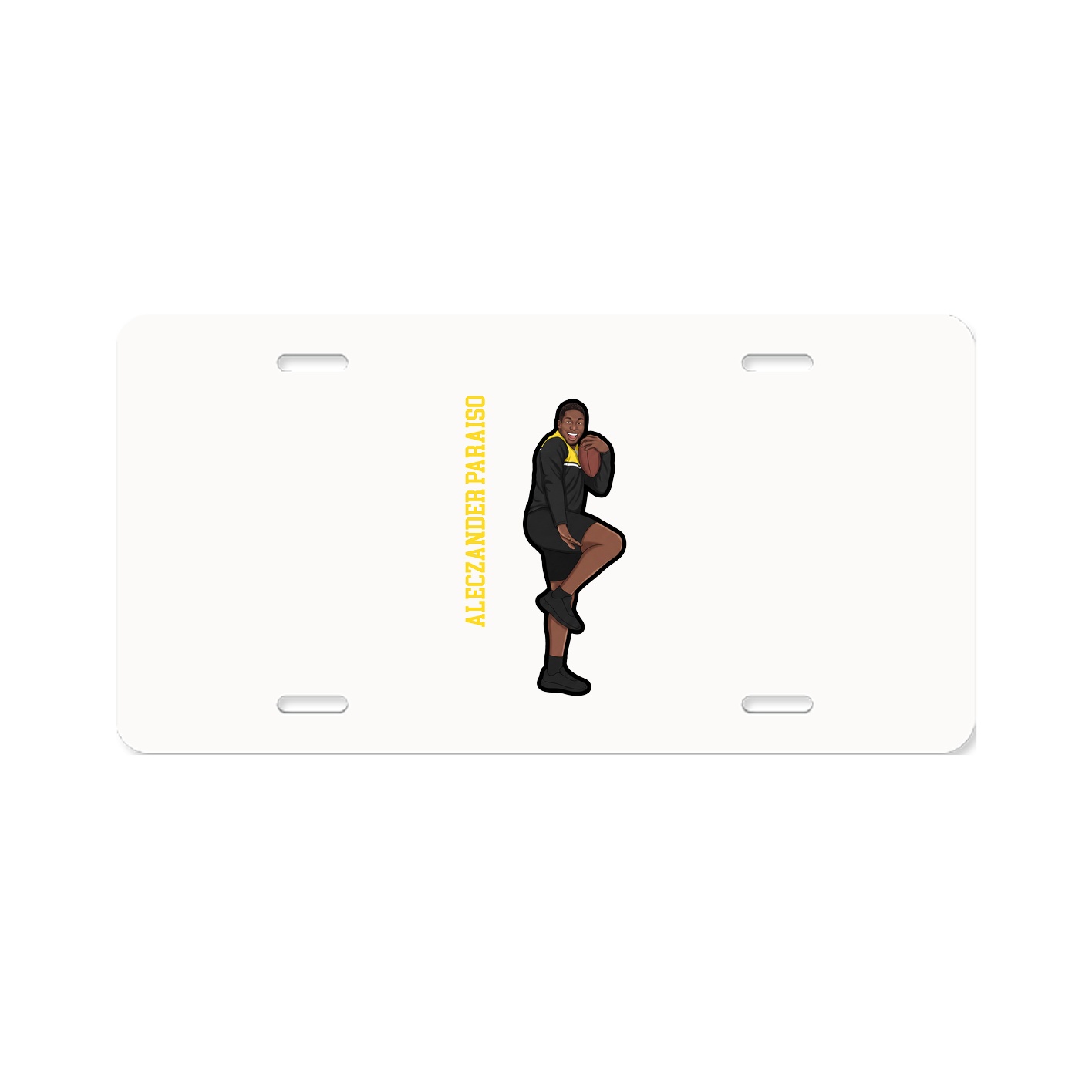 License Plate — Name Vertical in Classic