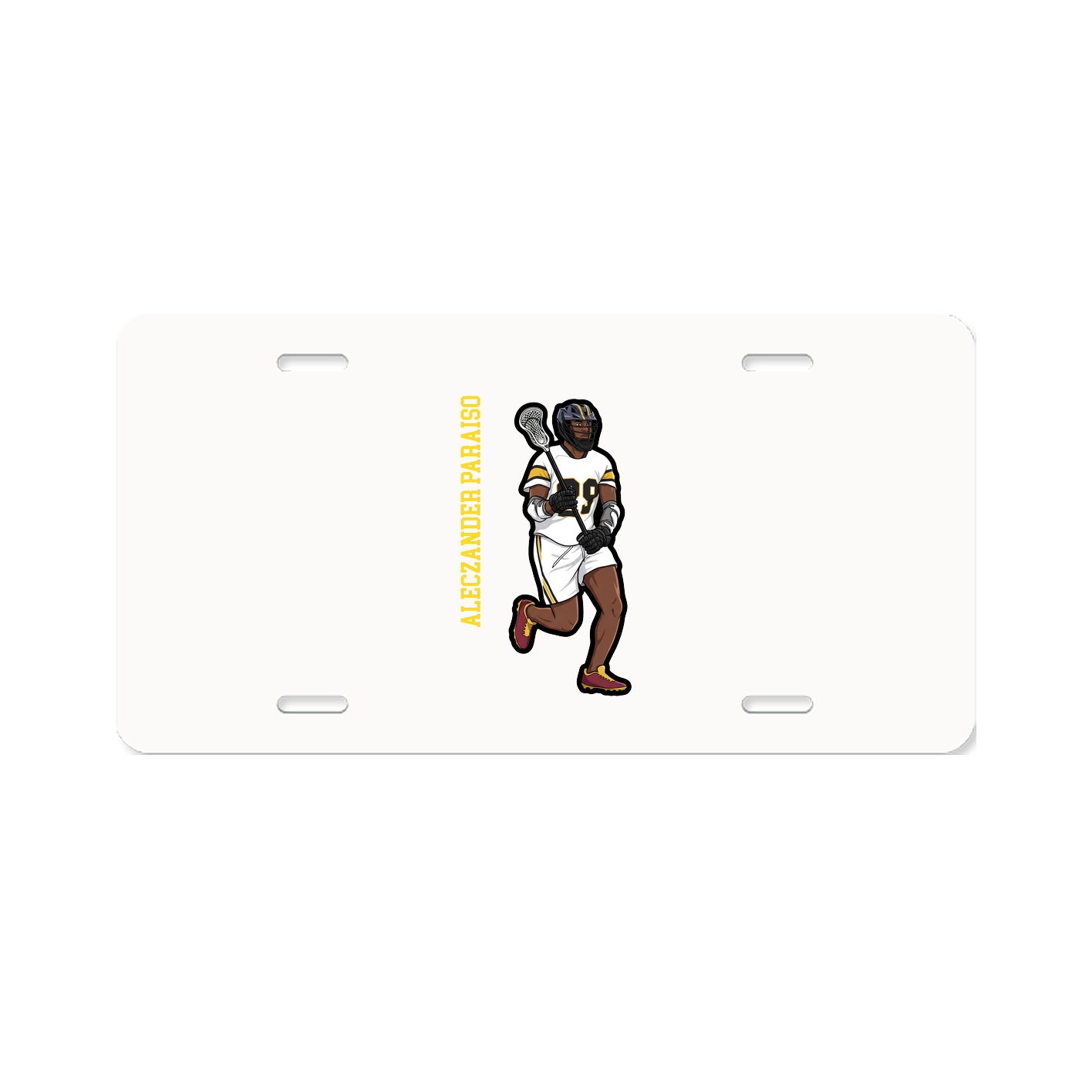 License Plate — Name Vertical in Classic