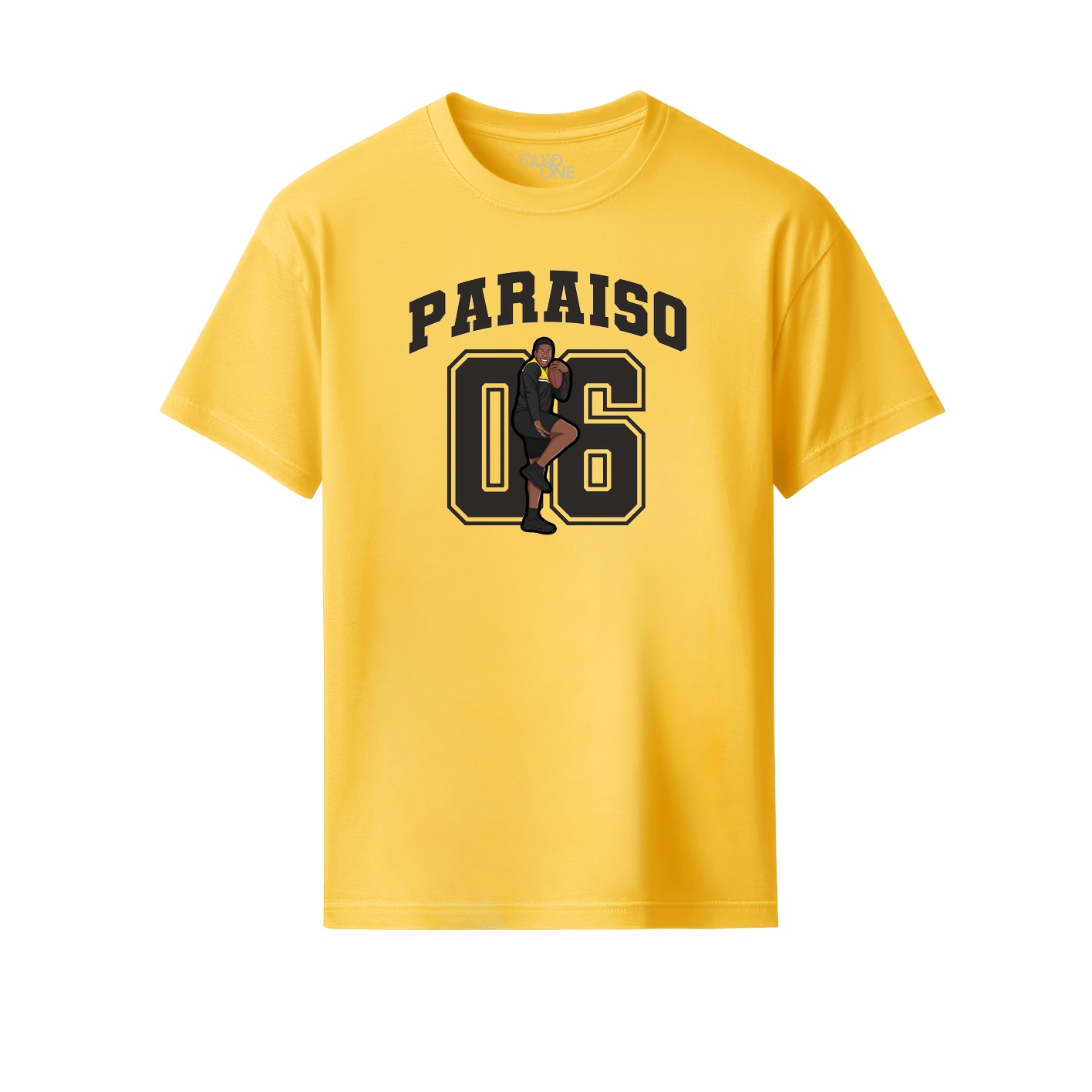 Youth Tee — Number in Yellow