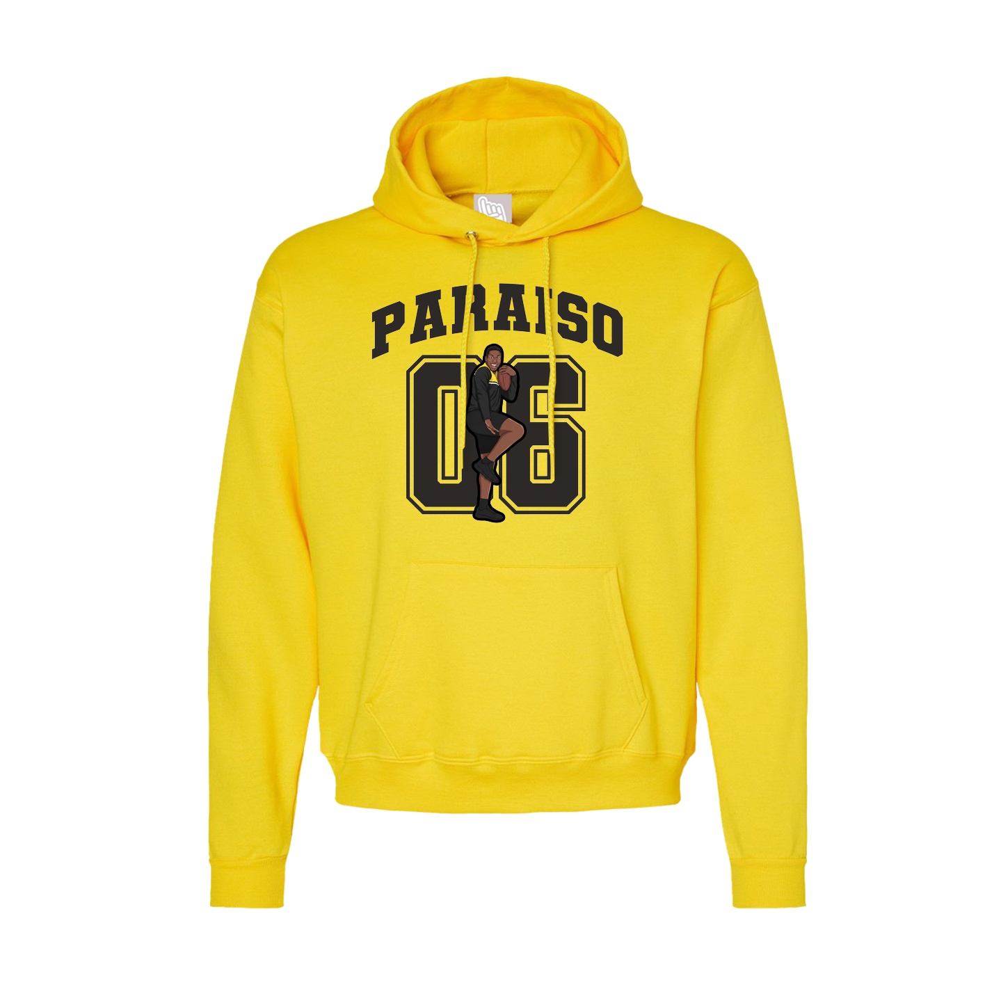 Hoodie — Number in Yellow