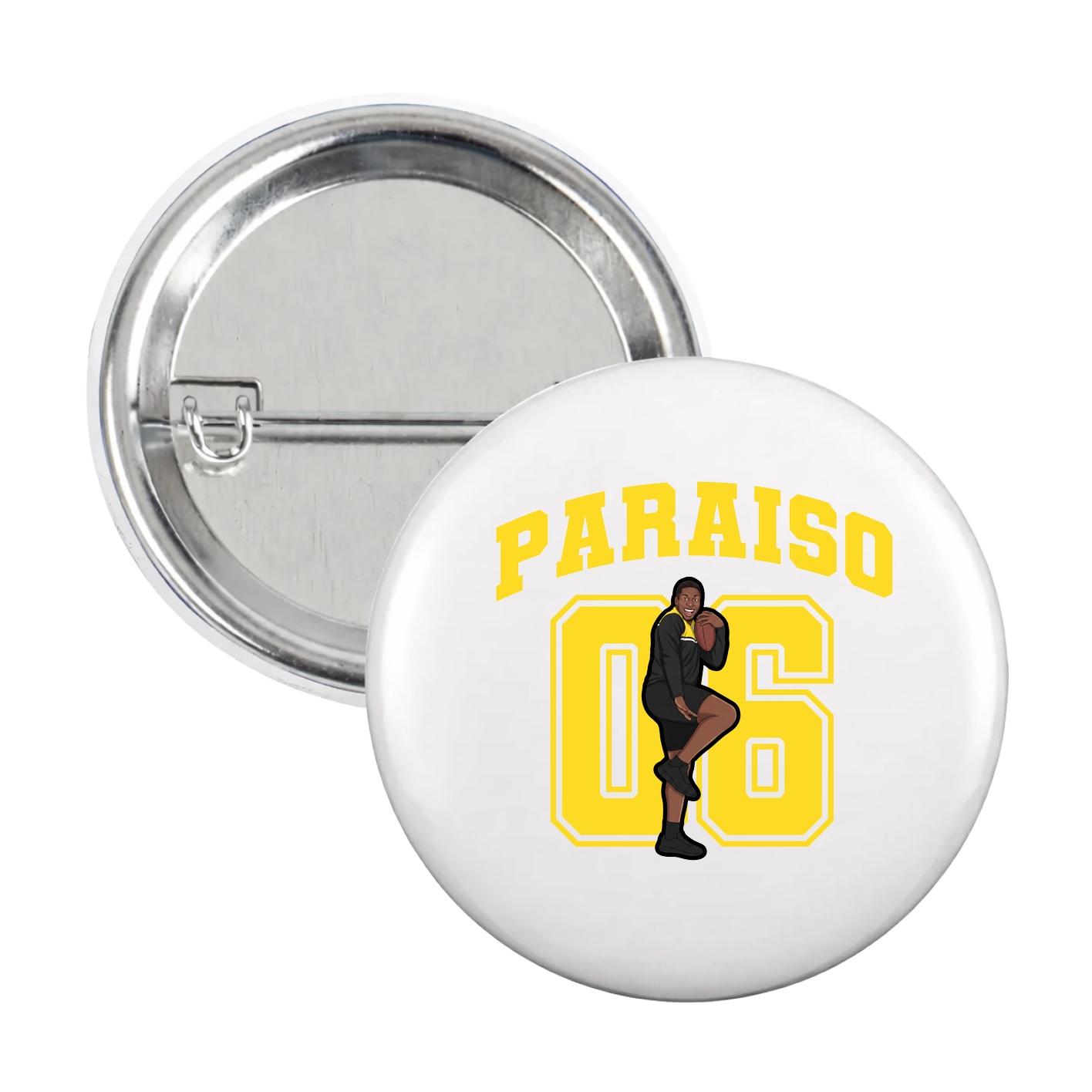 Game Day Button — Number in White