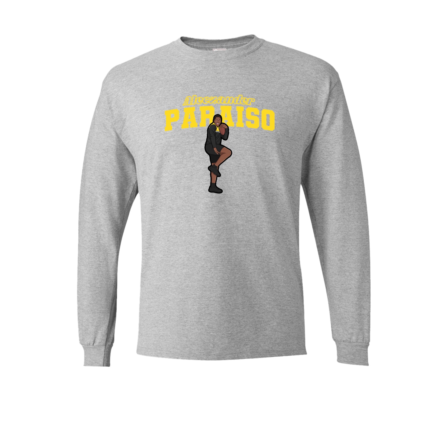 Long Sleeve Tee — Name Arch in Grey