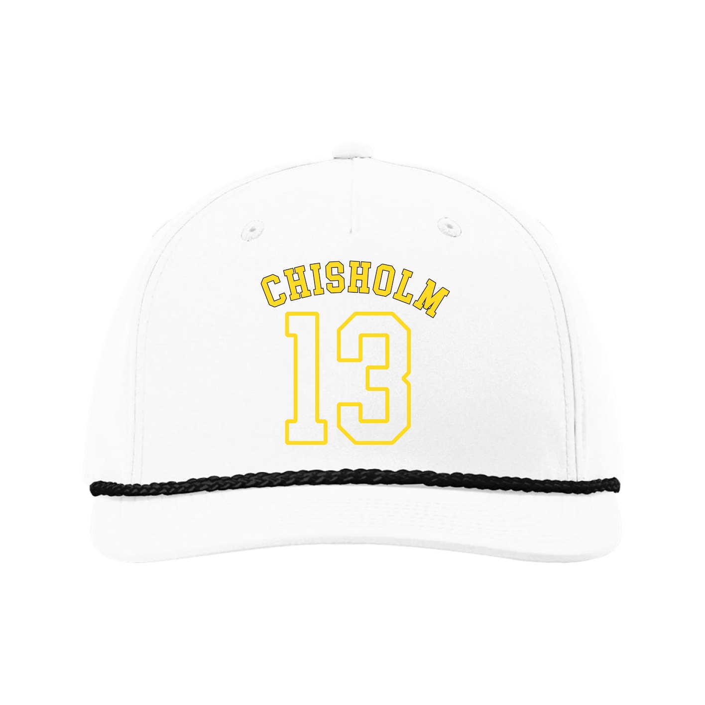 Five-Panel Classic Rope Cap — Shirsey Arch in White