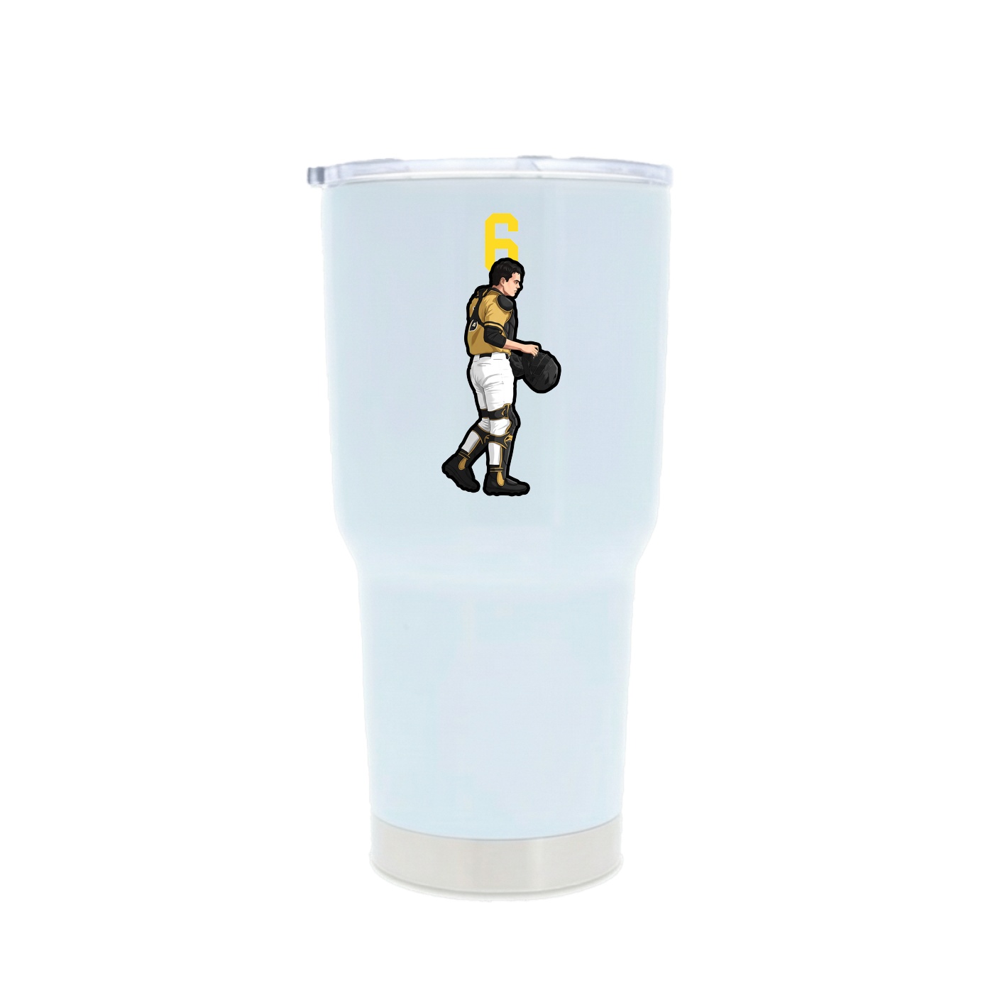 30oz Stainless Steel Tumbler — Number Top in White