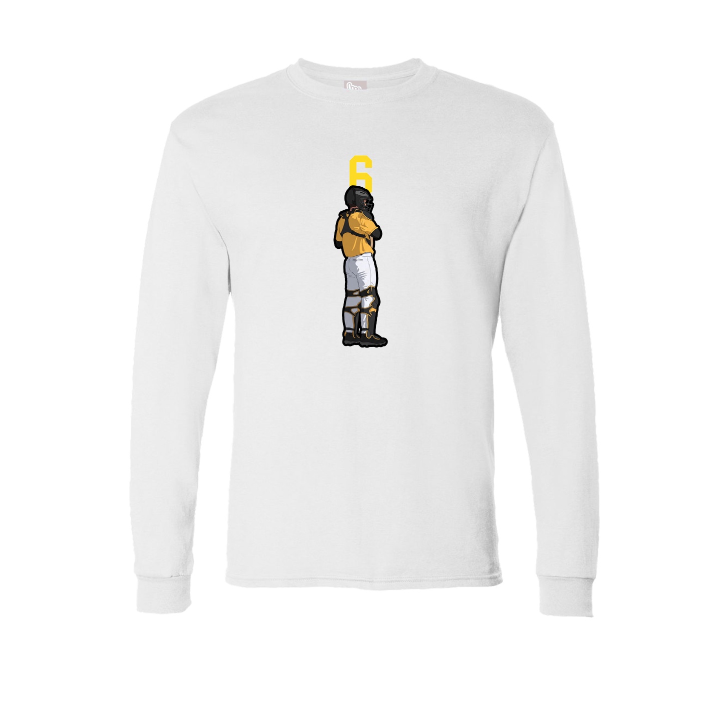 Long Sleeve Tee — Number Top in White
