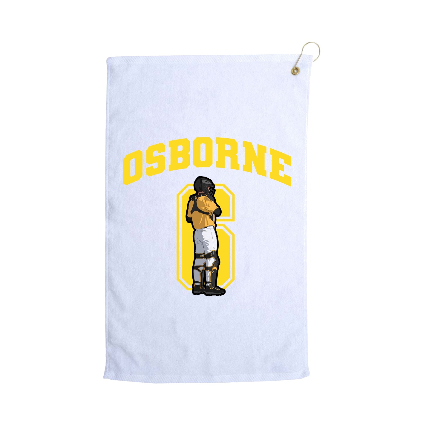 Golf Towel — Number in White