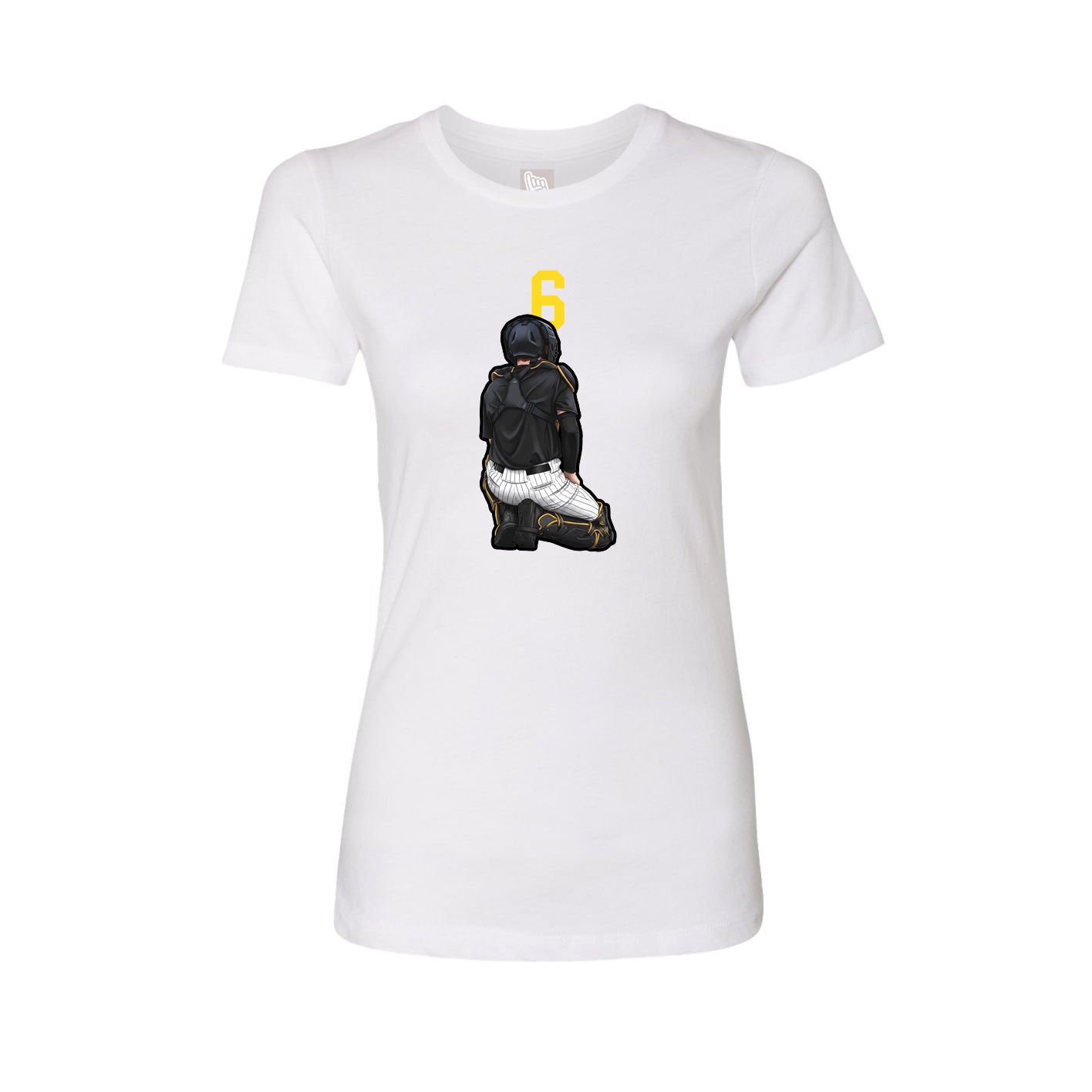 Fitted Women's Tee — Number Top in White