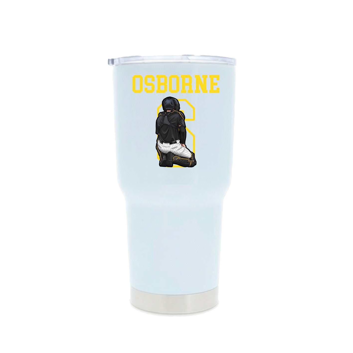 30oz Stainless Steel Tumbler — Shirsey in White