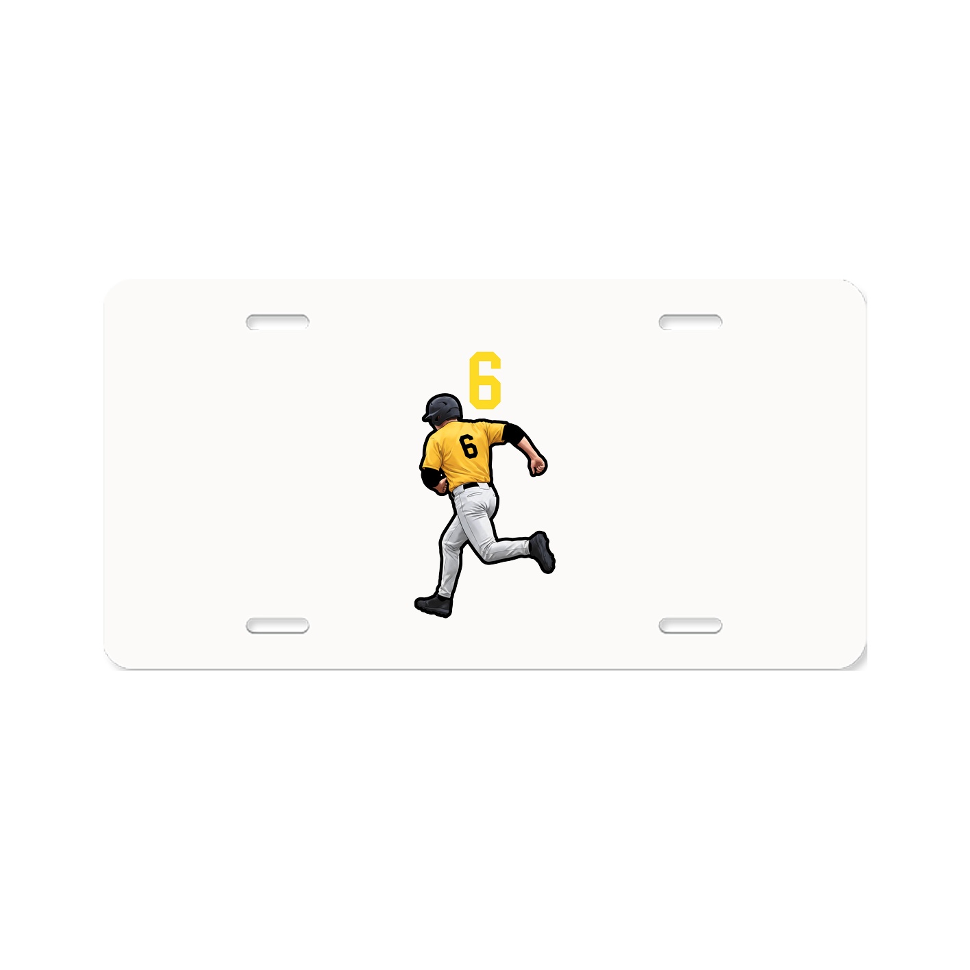 License Plate — Number Top in Classic