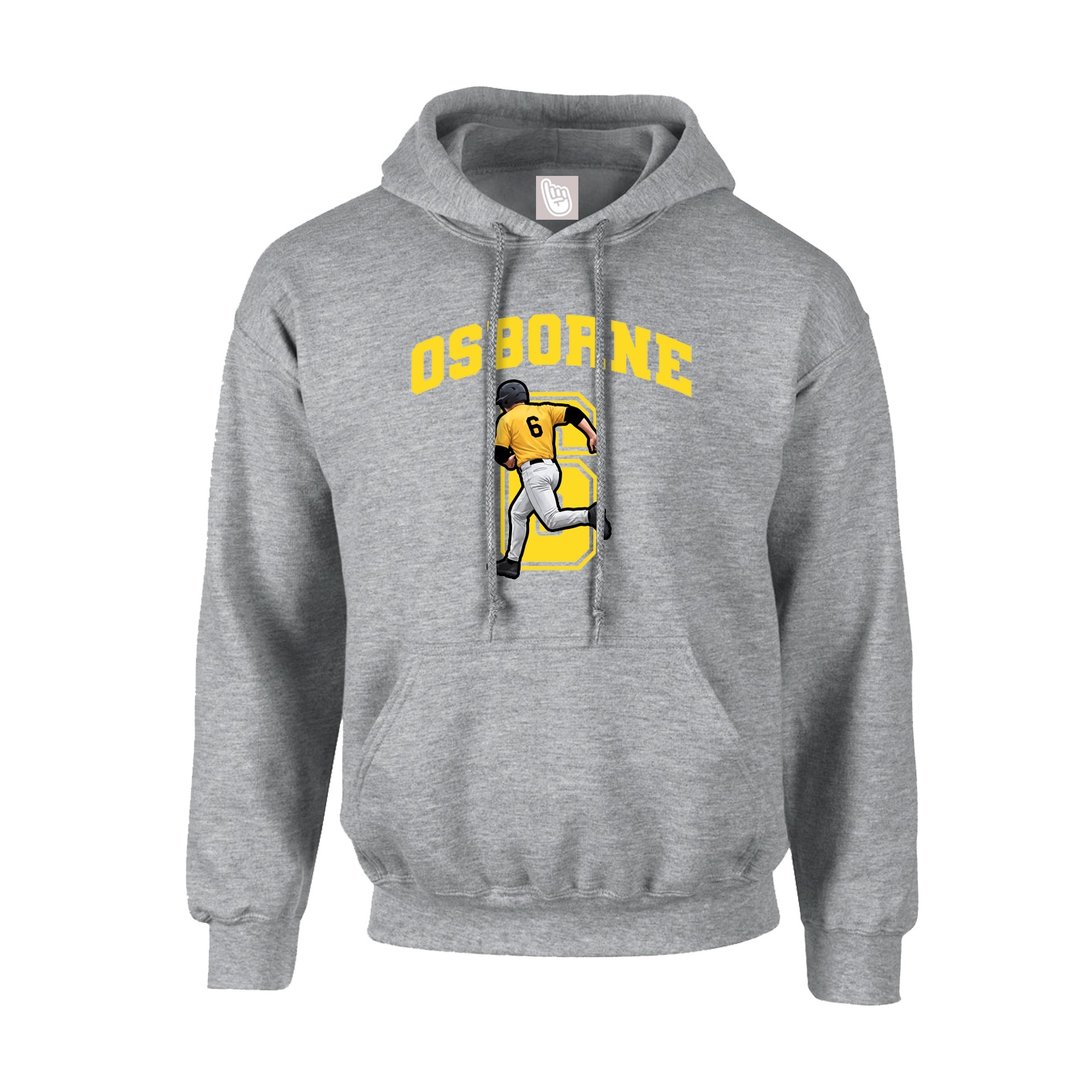 Youth Hoodie — Number in Grey