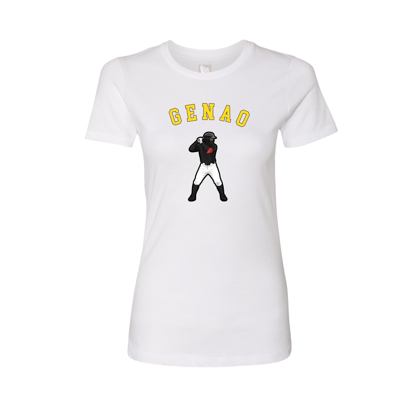 Fitted Women's Tee — Shirsey Arch in White