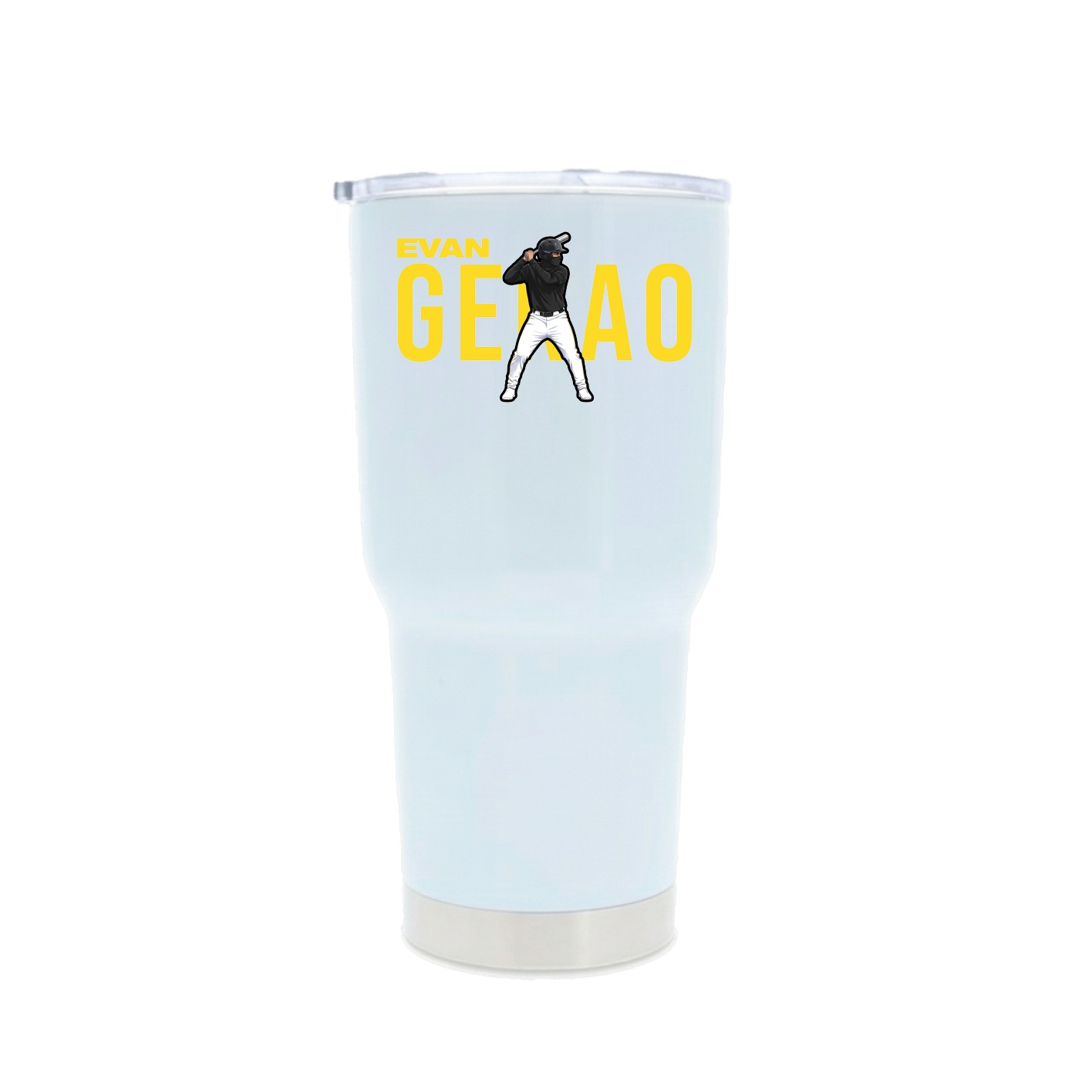 30oz Stainless Steel Tumbler — Player Name in White