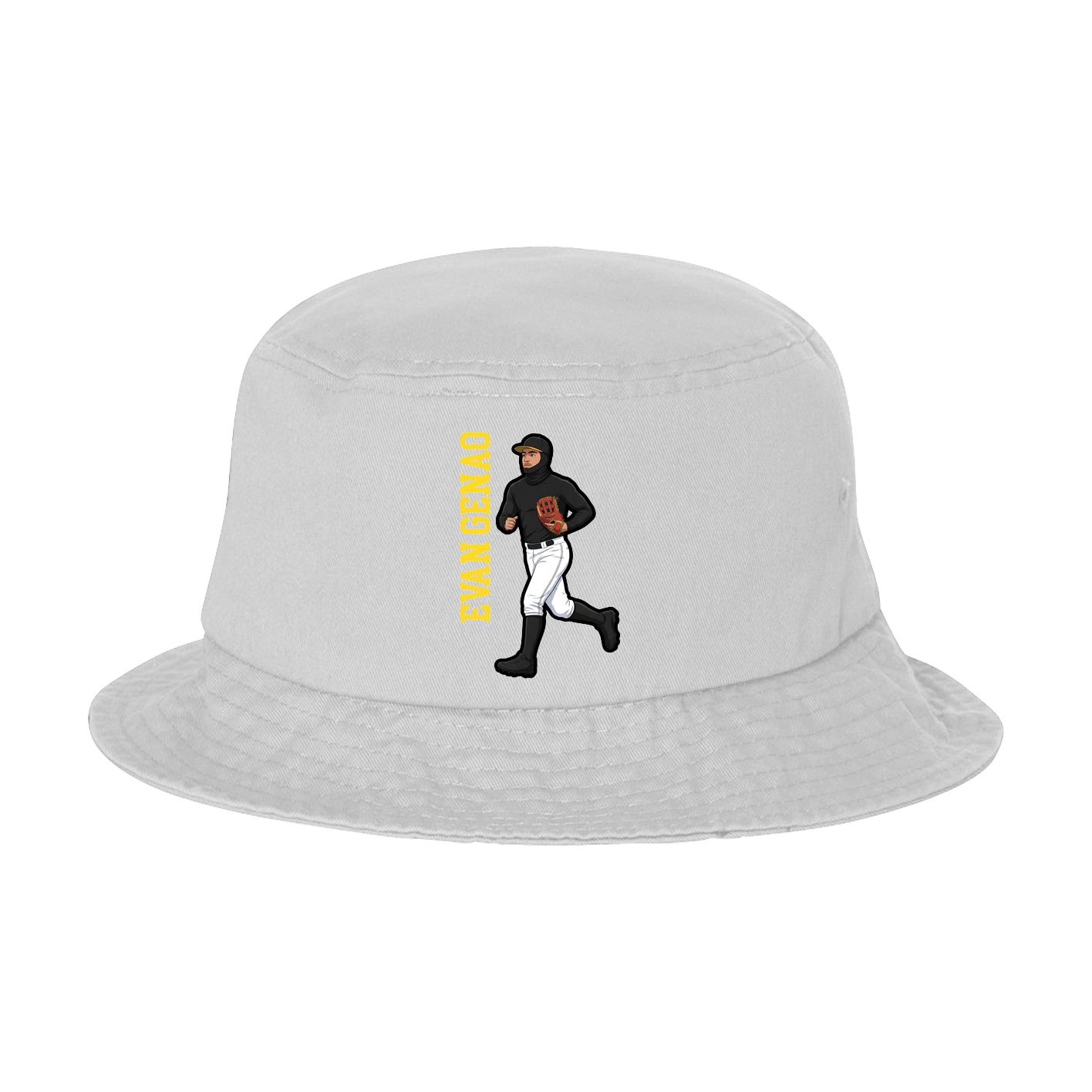 Bucket Cap — Name Vertical in White