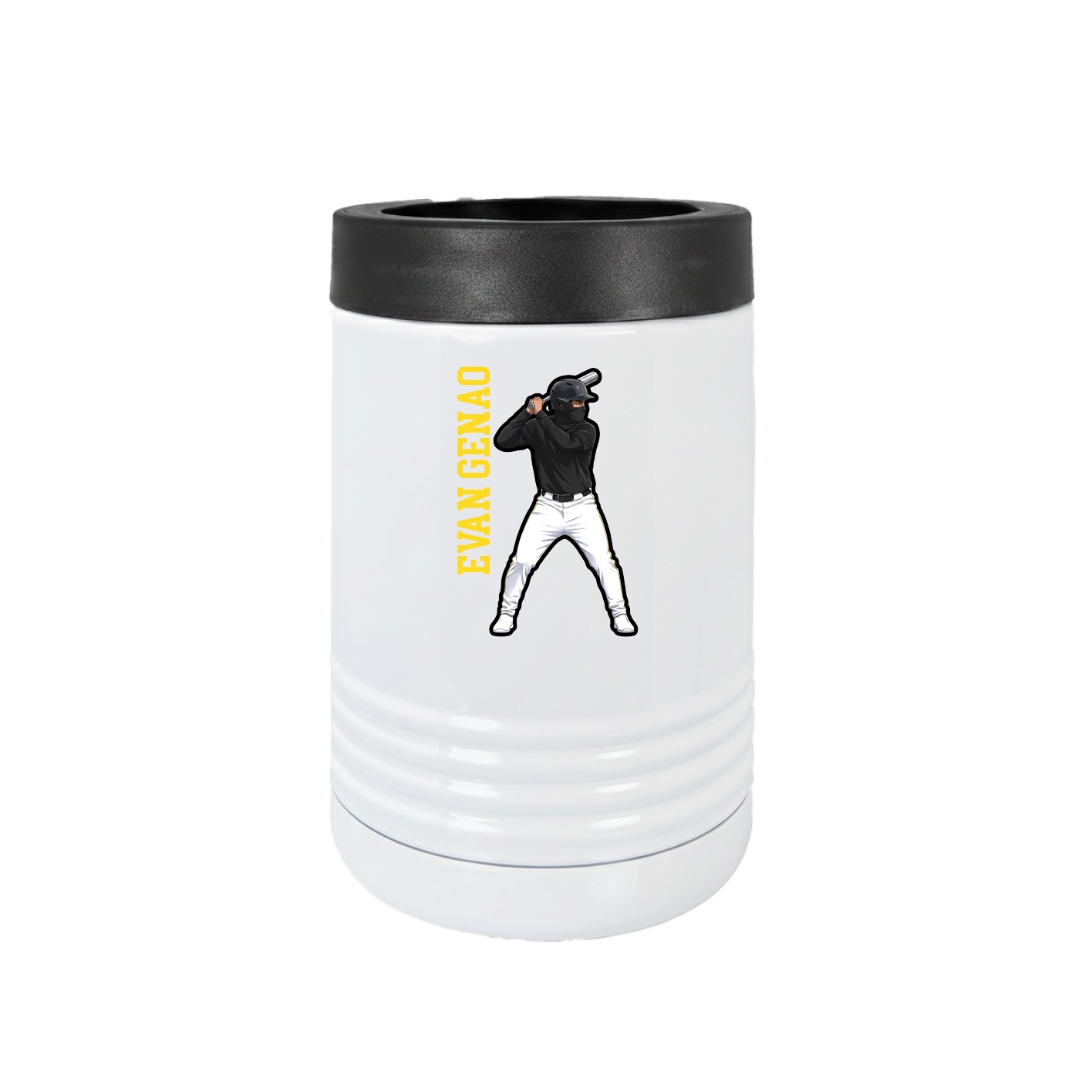 Beverage Holder — Name Vertical in White