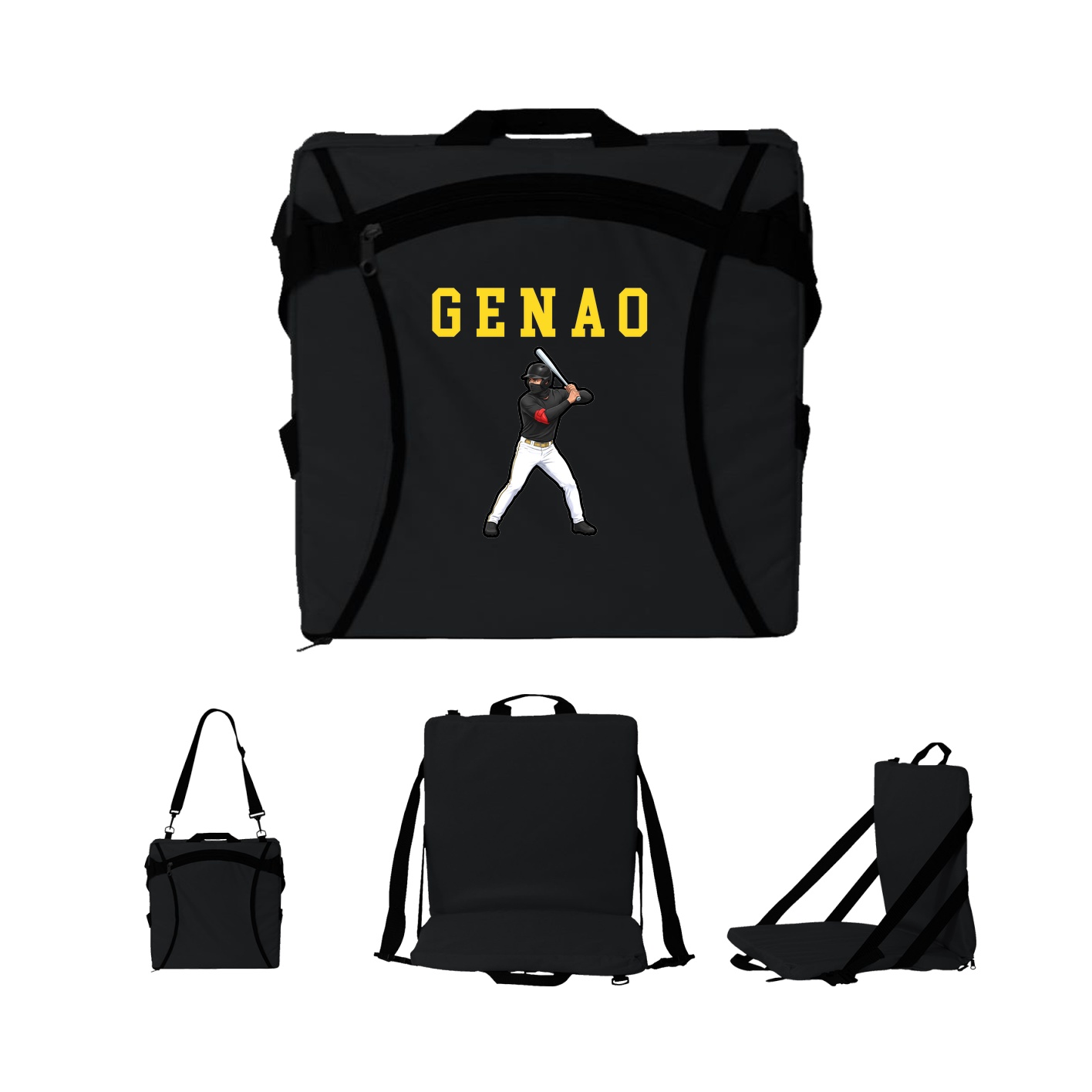 Folding Stadium Seat — Shirsey in Black