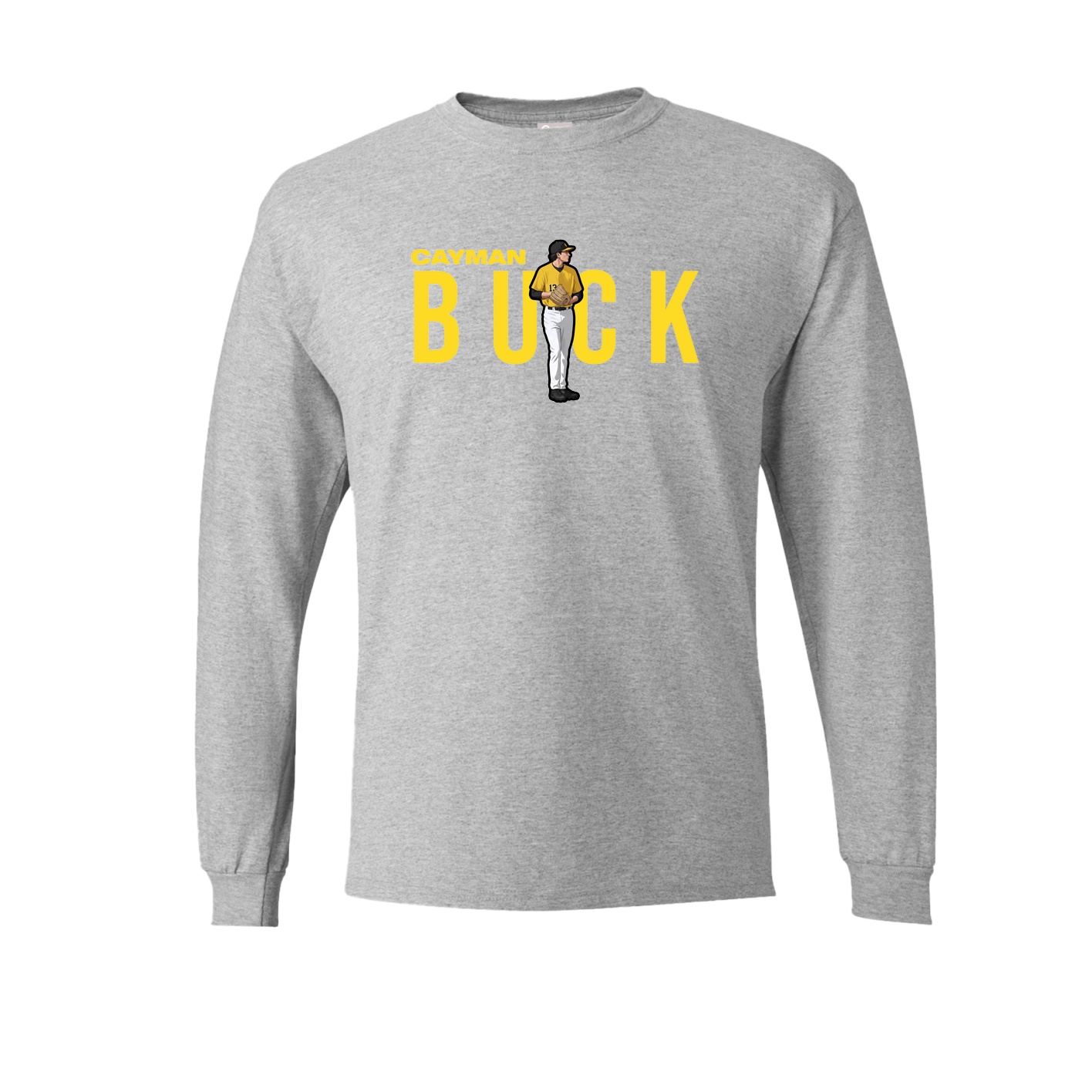 Long Sleeve Tee — Player Name in Grey