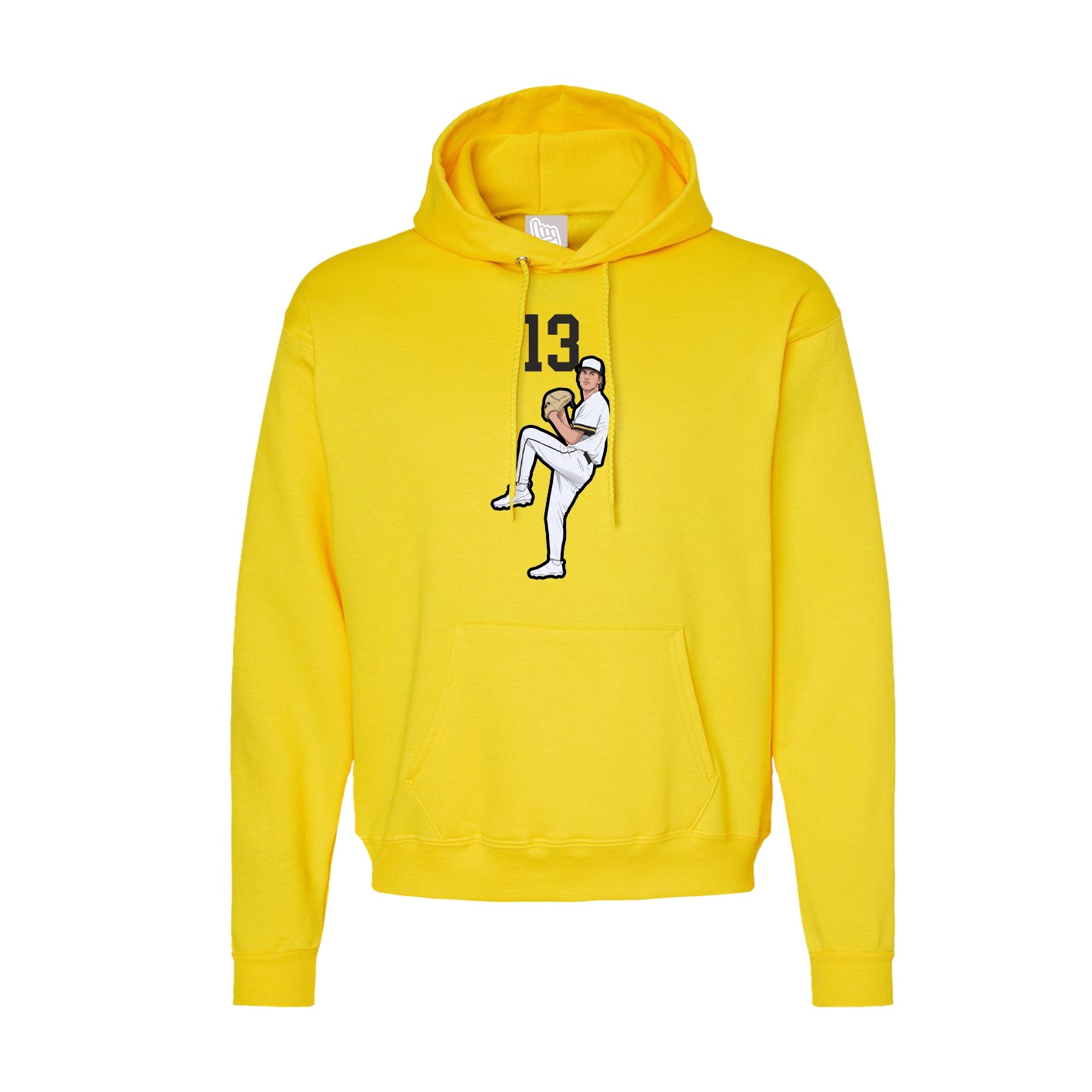 Hoodie — Number Top in Yellow