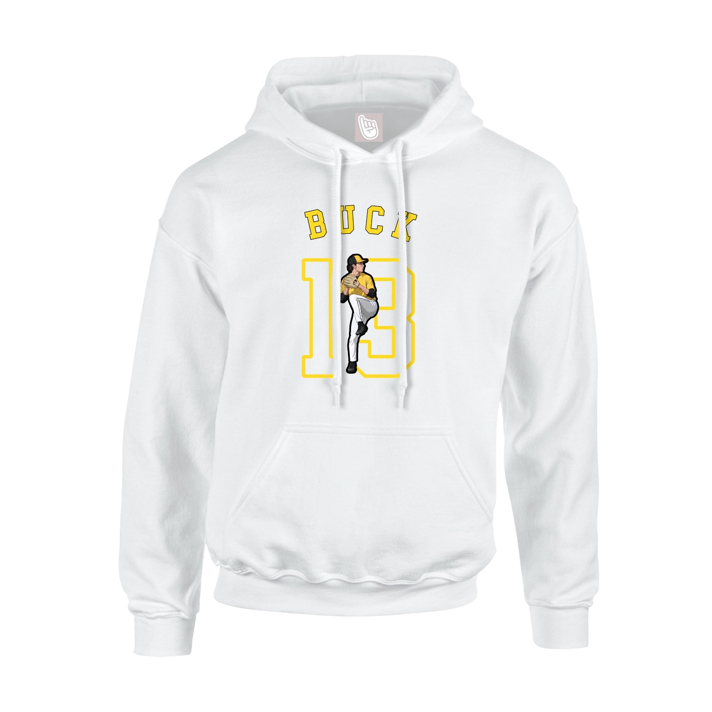 Youth Hoodie — Shirsey Arch in White