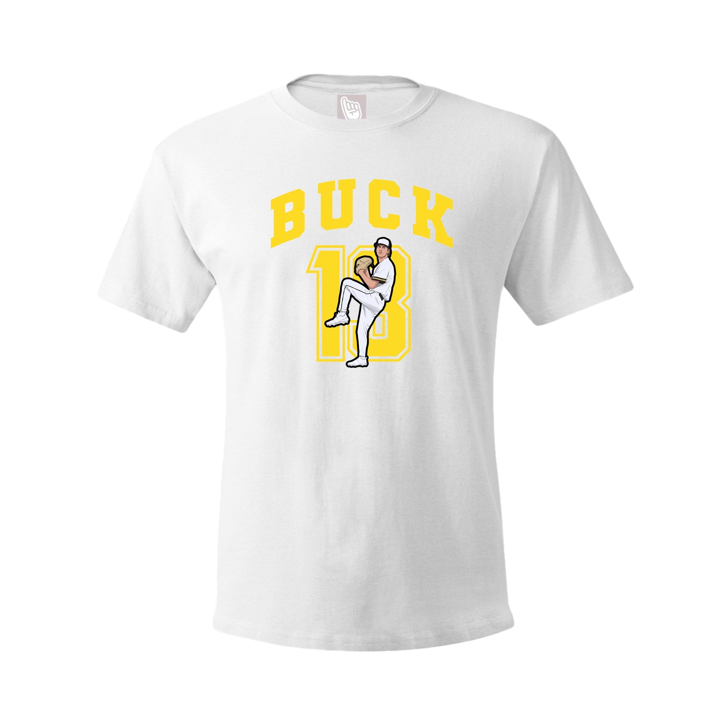 Youth Tee — Number in White
