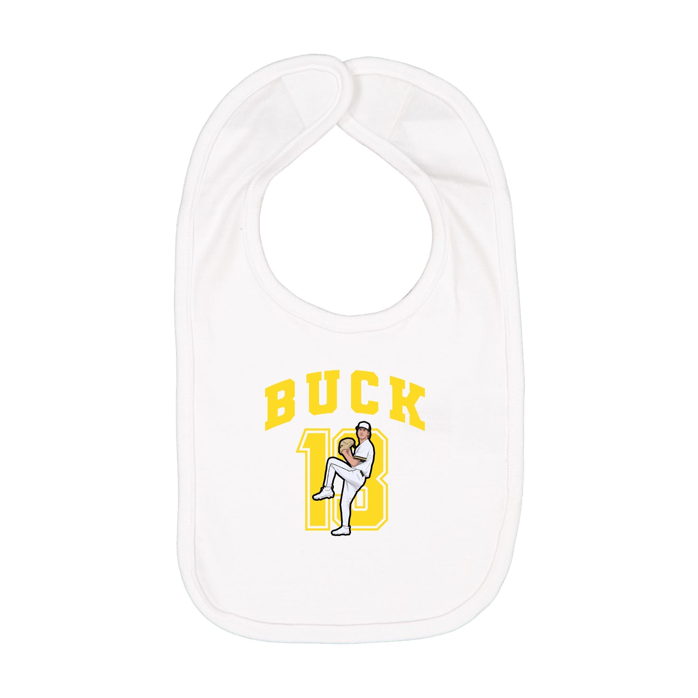 Infant Bib — Number in White