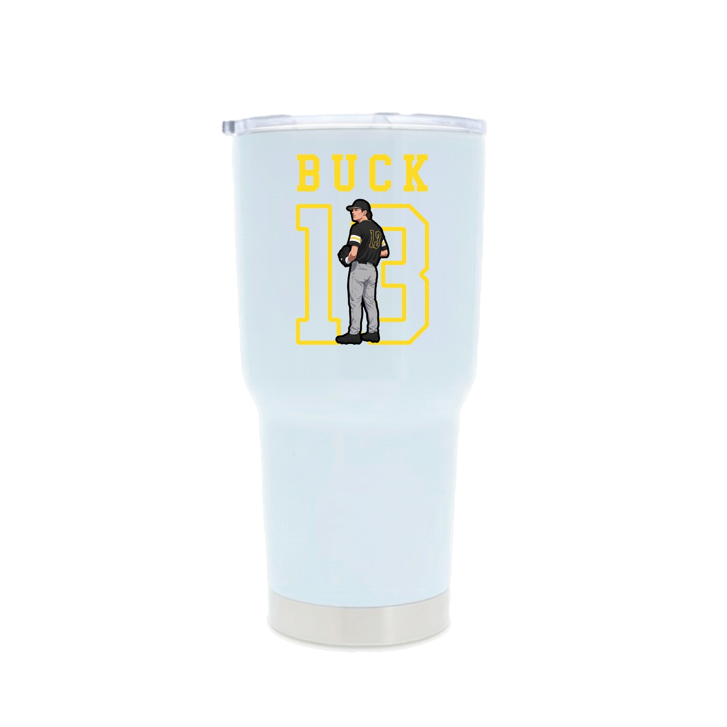 30oz Stainless Steel Tumbler — Shirsey in White