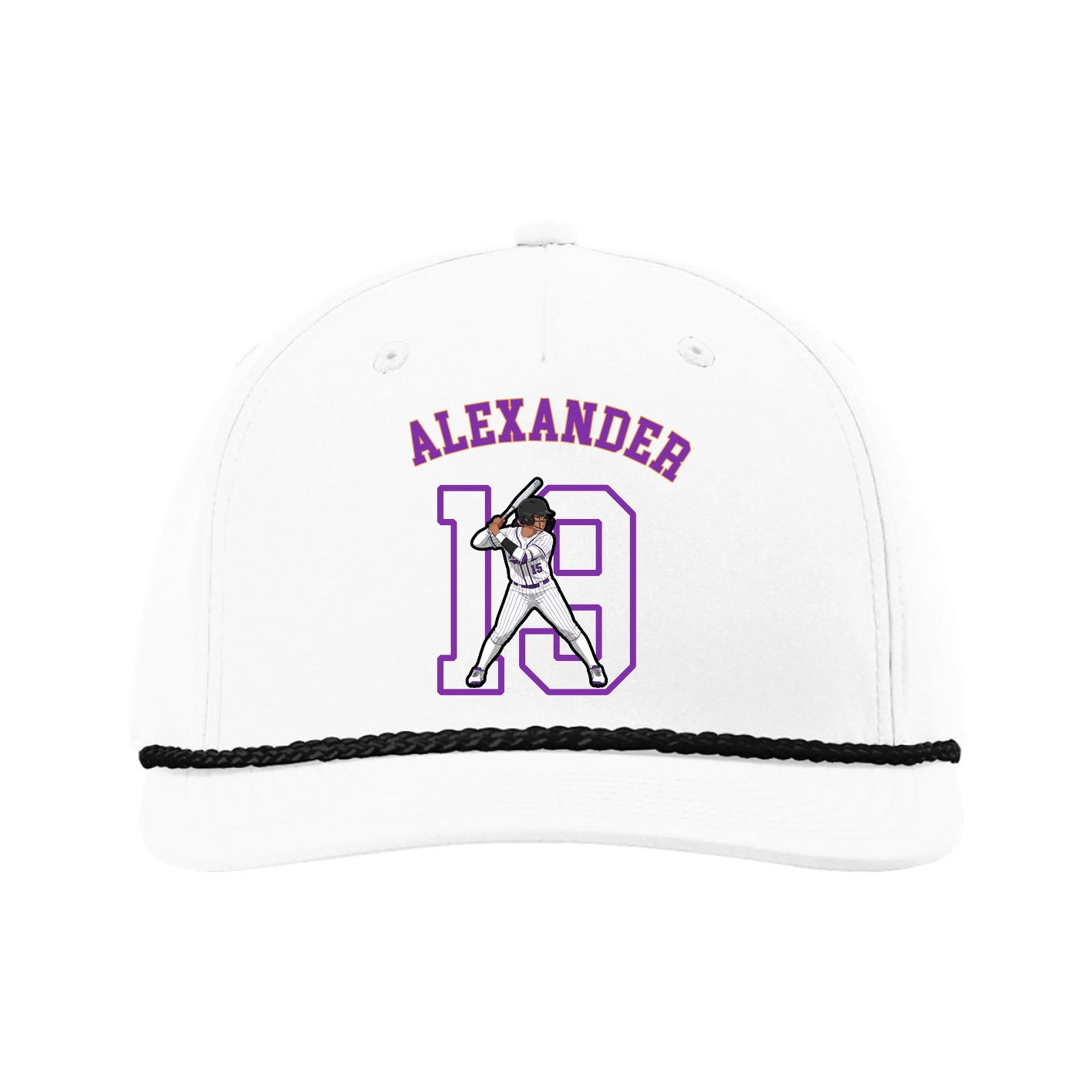 Five-Panel Classic Rope Cap — Shirsey Arch in White