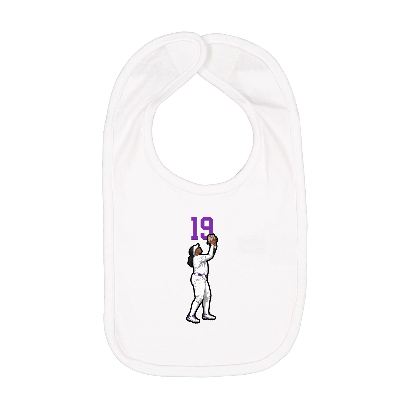 Infant Bib — Number Top in White