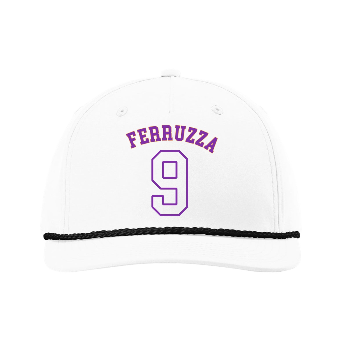 Five-Panel Classic Rope Cap — Shirsey Arch in White