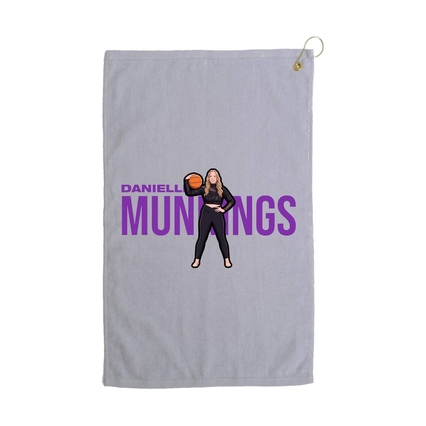 Golf Towel — Player Name in Grey