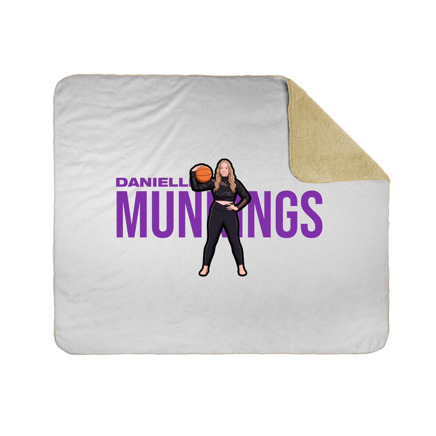Throw Blanket — Player Name in White