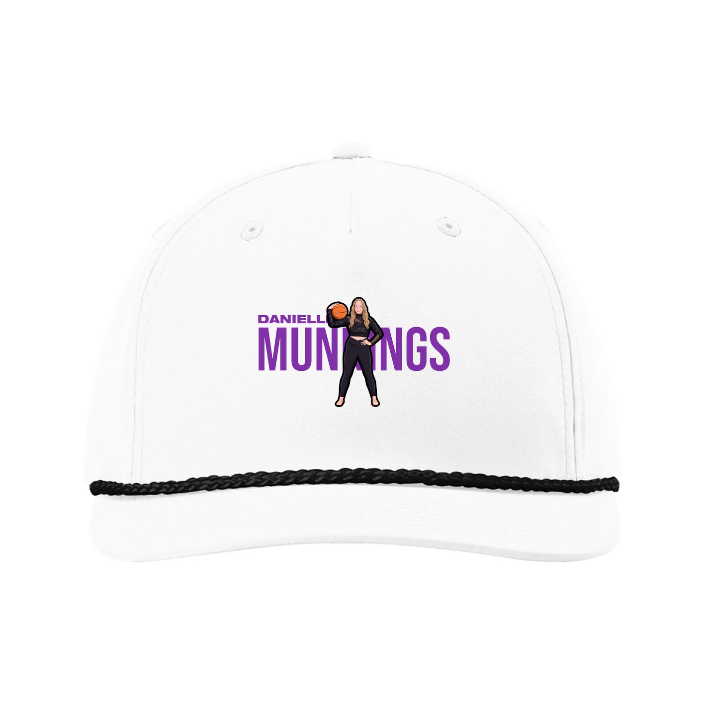 Five-Panel Classic Rope Cap — Player Name in White