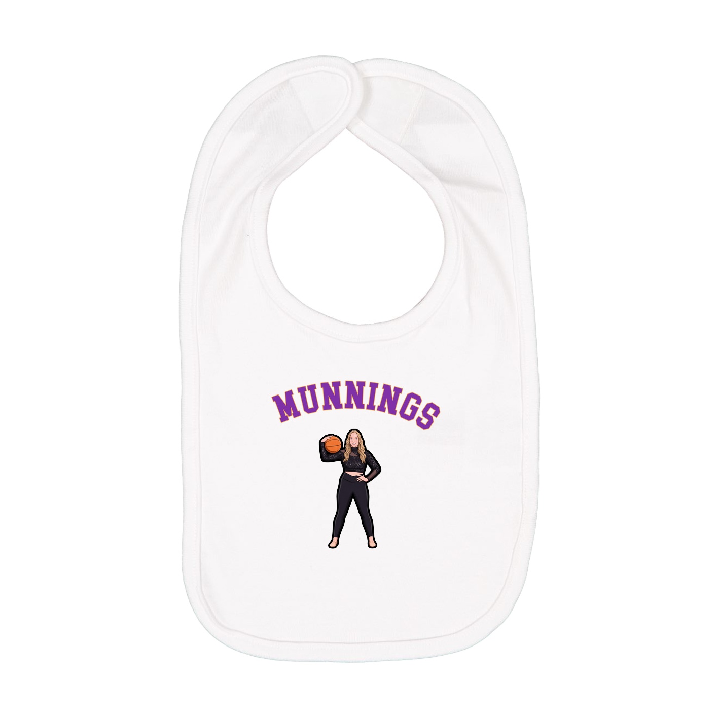 Infant Bib — Shirsey Arch in White
