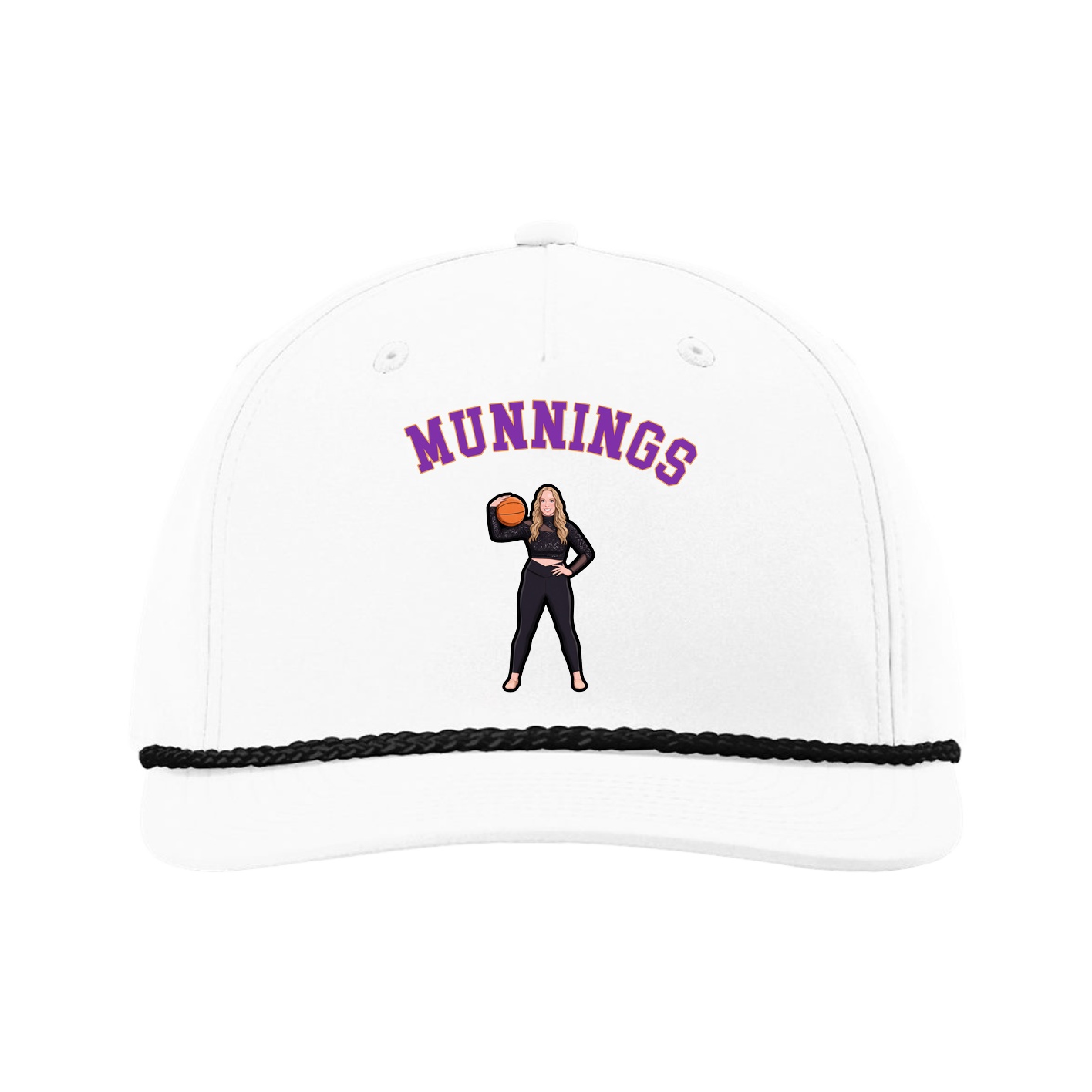 Five-Panel Classic Rope Cap — Shirsey Arch in White