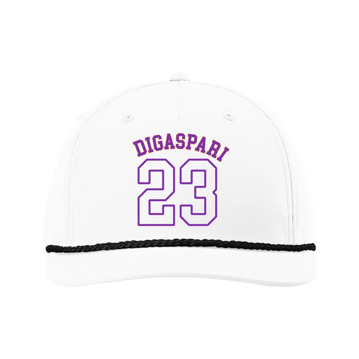 Five-Panel Classic Rope Cap — Shirsey Arch in White