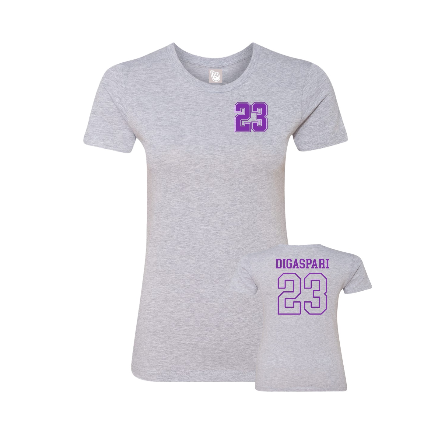 Womens Tee — Chest Back in Grey