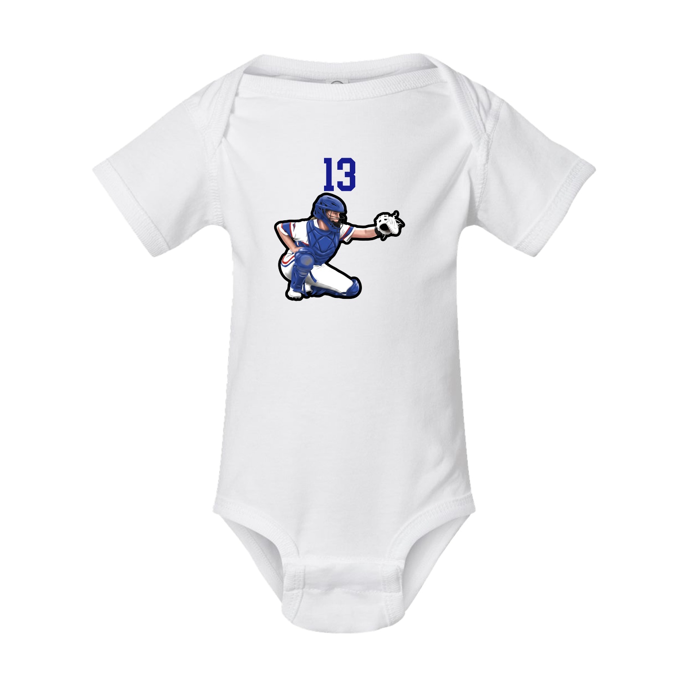 Baby Onesie — Number Top in White