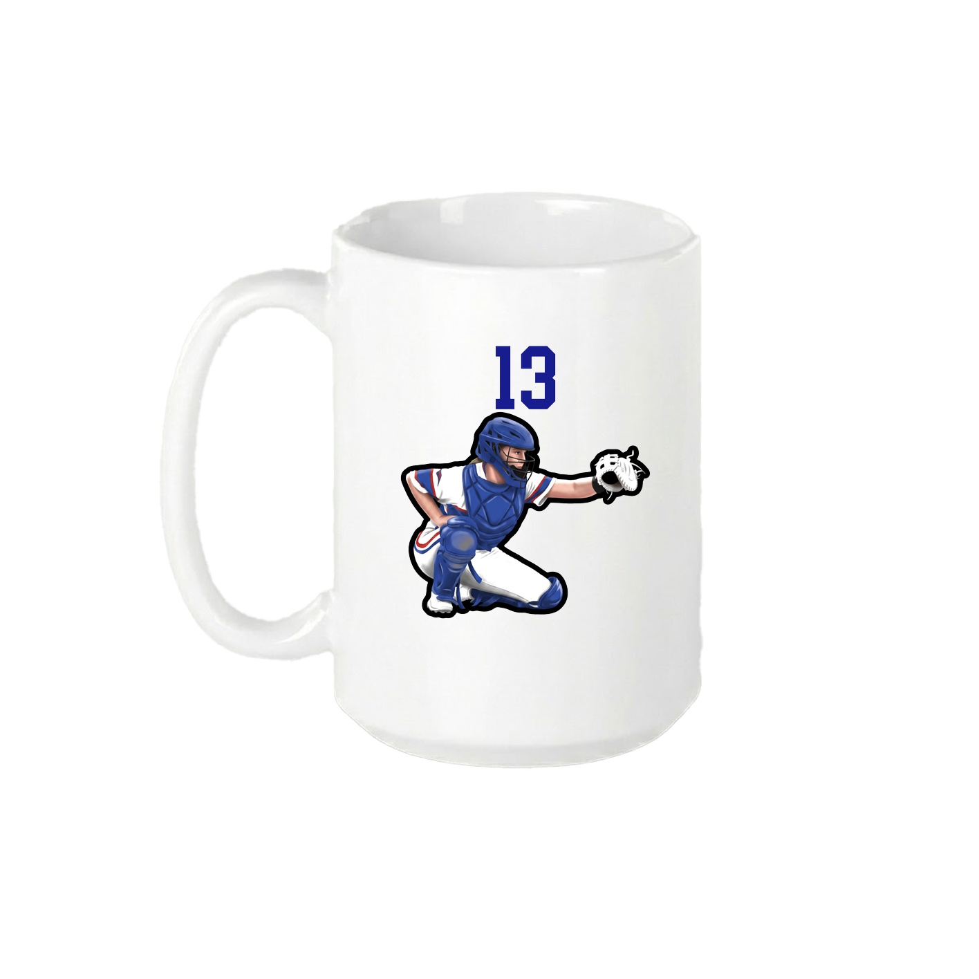 15oz Coffee Mug — Number Top in White