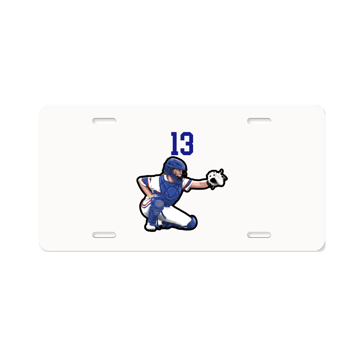 License Plate — Number Top in Classic