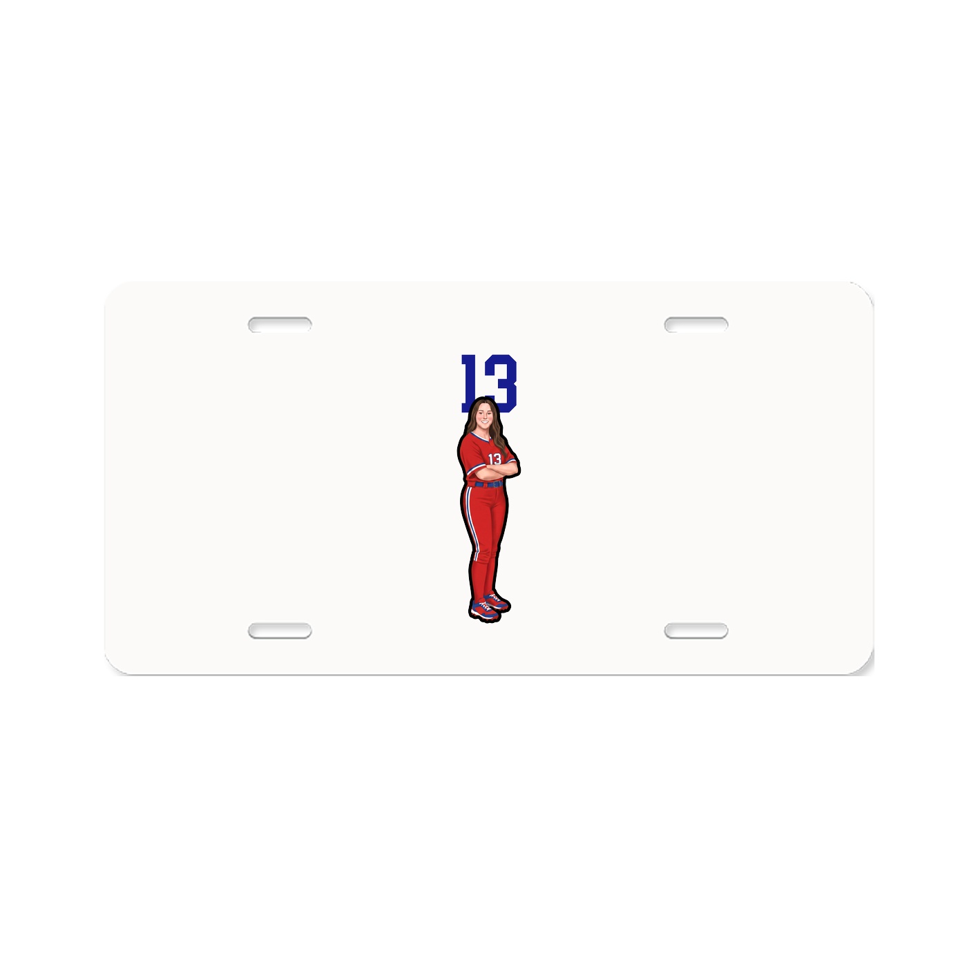 License Plate — Number Top in Classic