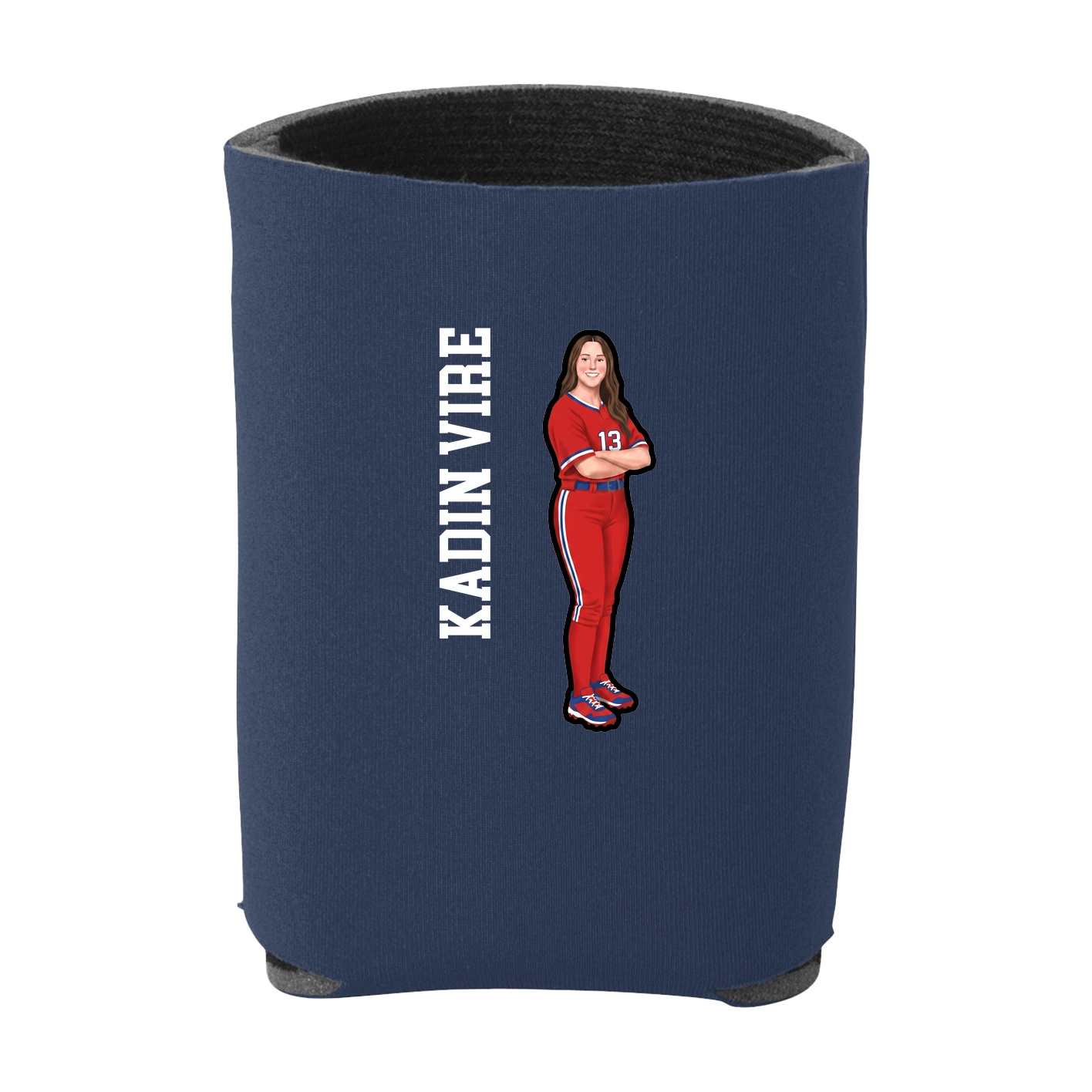 Can Holder — Name Vertical in Navy